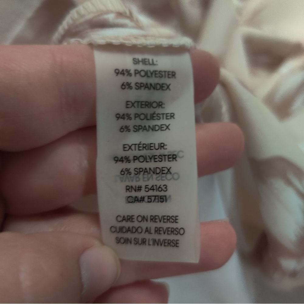 Calvin Klein Flutter Sleeve Cream A-Line Midi Dress V Neck Button Front Size 10 - Picture 4 of 10